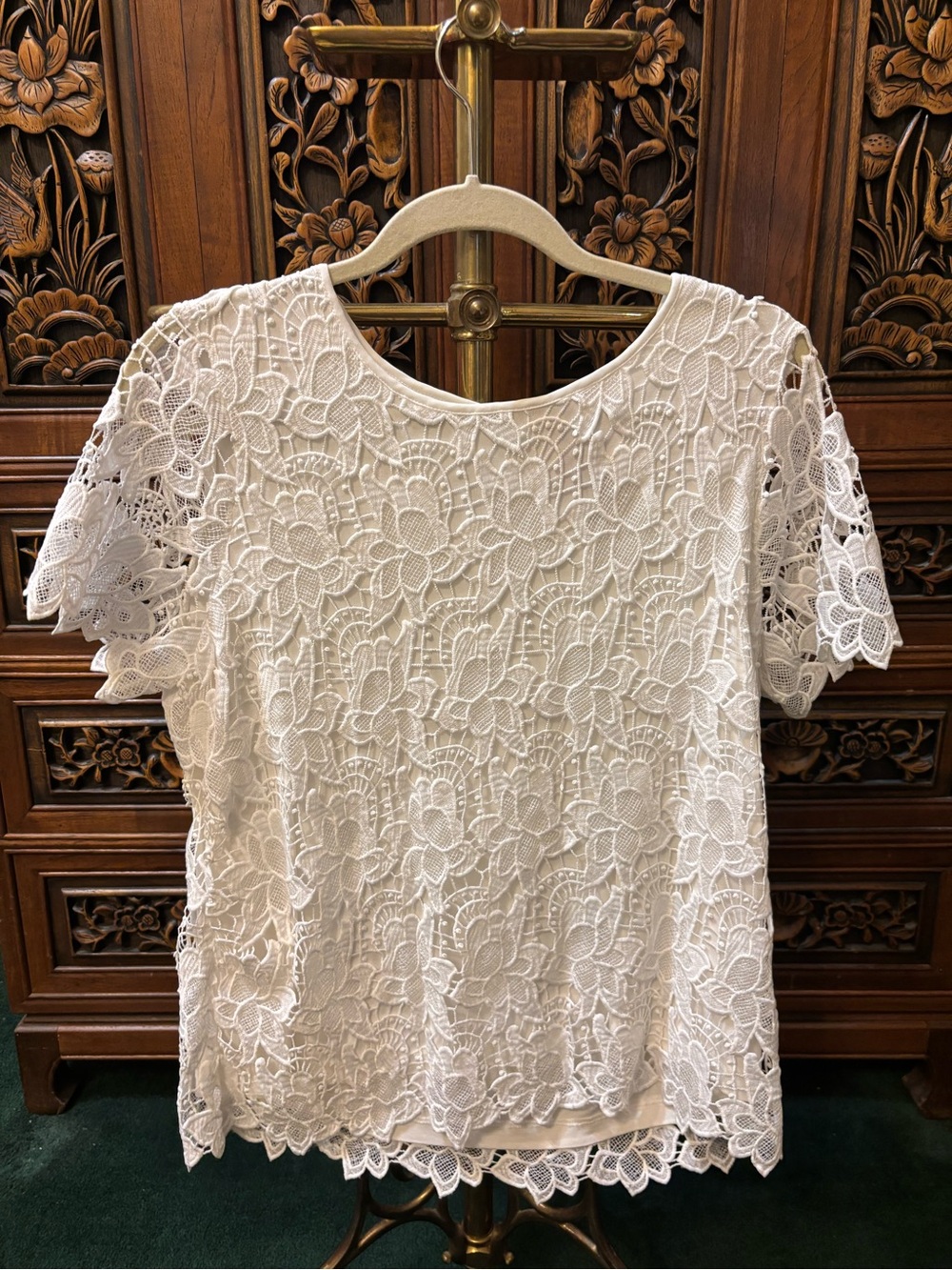 Philosophy Republic Clothing White Floral Lace Blouse